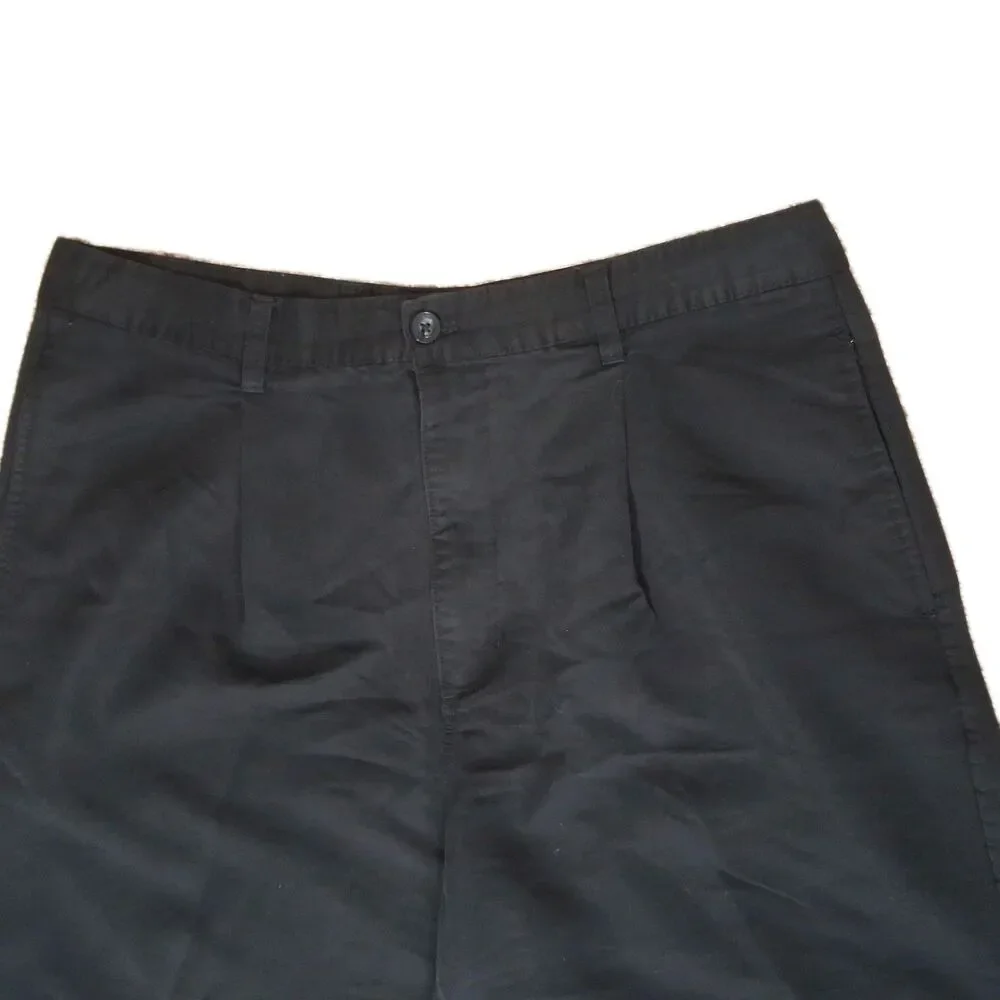 ​CHAPS GOLF MEN SHORTS SZ 36 BLACK PERFORMANCE STRETCH FLAT FRONT COMFORT WAIST